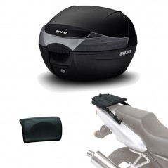 SHAD Kit fijacion y maleta baul trasero + respaldo pasajero regalo SH33 SH33REHE15