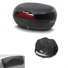 SHAD Maleta baul trasero moto + respaldo bolsa interna regalo SH46 SH46BORE1