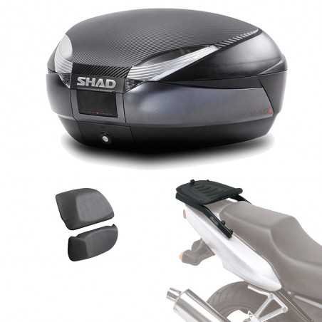 SHAD Kit fijacion y maleta baul trasero + respaldo pasajero regalo SH48 SH48REHE12