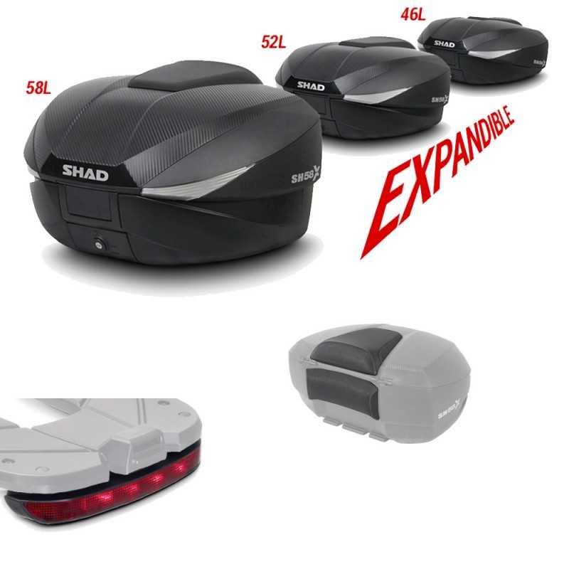 SHAD Baul maleta trasera moto con luz de freno regalo SH58 SH58LUZRES1