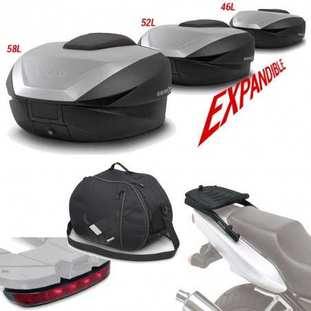 SHAD Kit fijacion y maleta baul trasero + bolsa interna luz de freno regalo SH59 SH59BOLUHE159