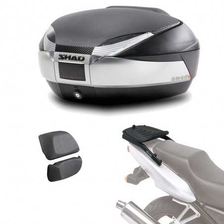 SHAD Kit fijacion y maleta baul trasero + respaldo pasajero regalo SH48 SH48REHE37