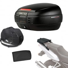 SHAD Kit fijacion y maleta baul trasero + respaldo bolsa interna regalo SH49 SH49BOREHE25