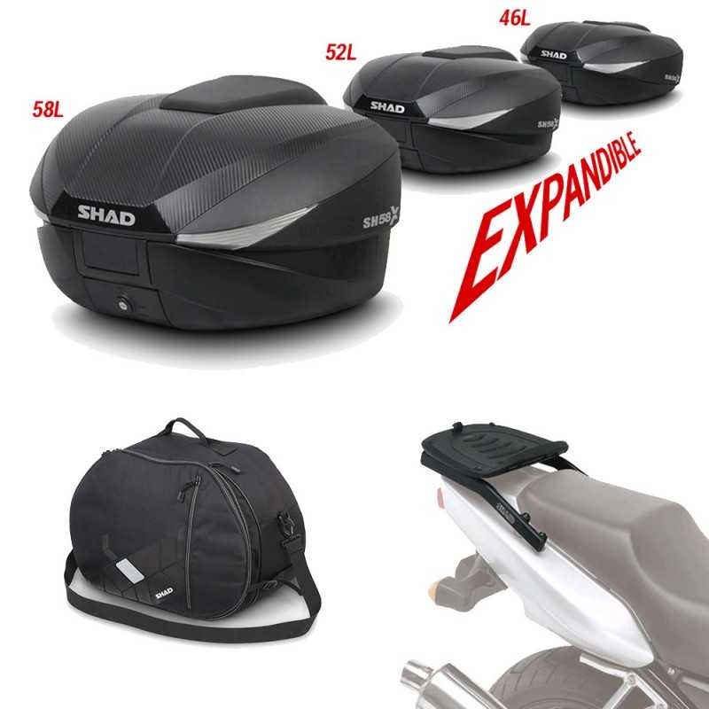 SHAD Kit fijacion y maleta baul trasero + bolsa interna de regalo SH58 SH58BOHE228