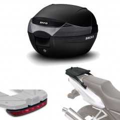 SHAD Kit fijacion y maleta baul trasero + luz de freno regalo SH33 SH33LUHE98