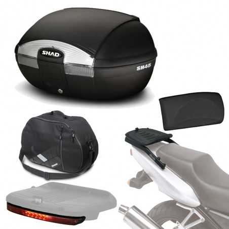 SHAD Kit fijacion y maleta baul trasero + respaldo bolsa interna luz de freno regalo SH45 SH45BORELUHE221
