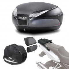 SHAD Kit fijacion y maleta baul trasero + respaldo bolsa interna regalo SH48 SH48BOREHE16