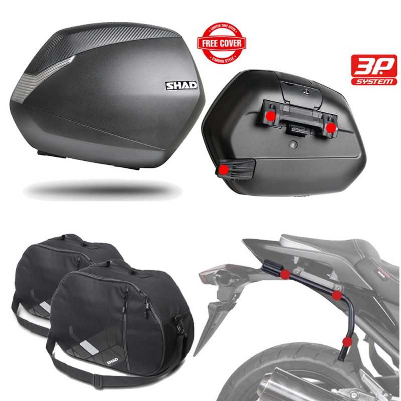 SHAD Kit fijaciones y maletas laterales + bolsas internas regalo SH36 SH36BOHE18