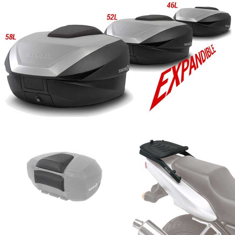SHAD Kit fijacion y maleta baul trasero + respaldo pasajero regalo SH59 SH59REHE6