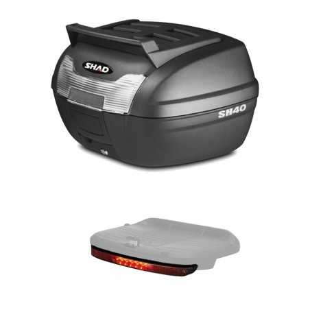 SHAD Baul maleta trasera moto con luz de freno regalo SH40 + CARGO SH40CLUZ1