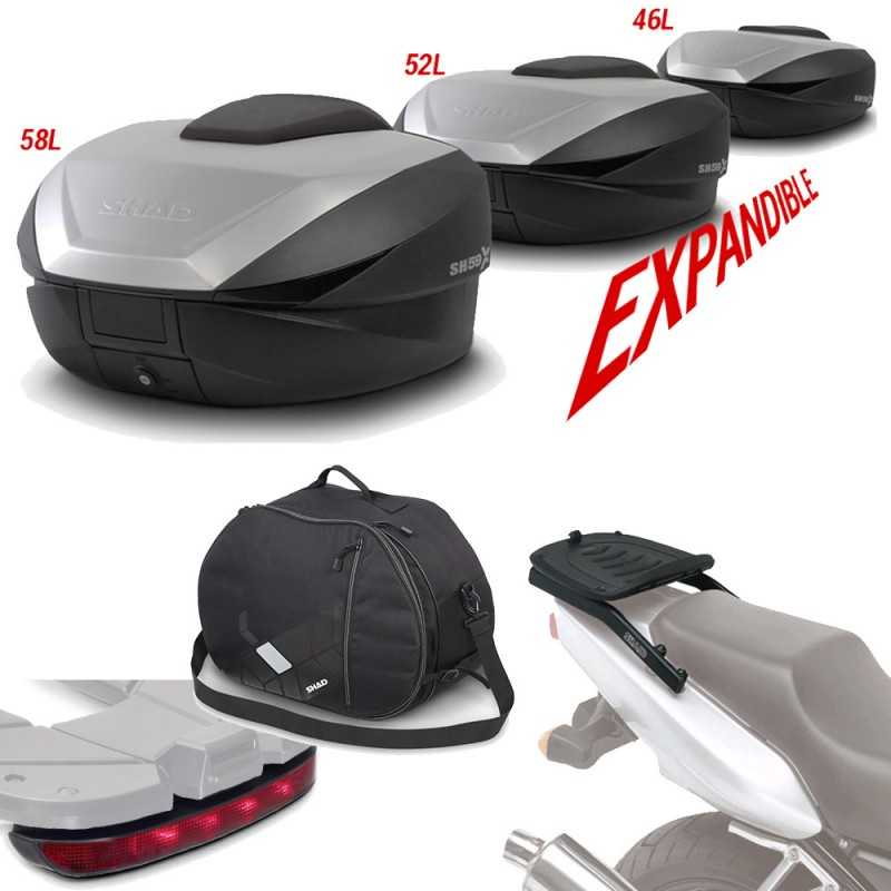 SHAD Kit fijacion y maleta baul trasero + bolsa interna luz de freno regalo SH59 SH59BOLUHE54
