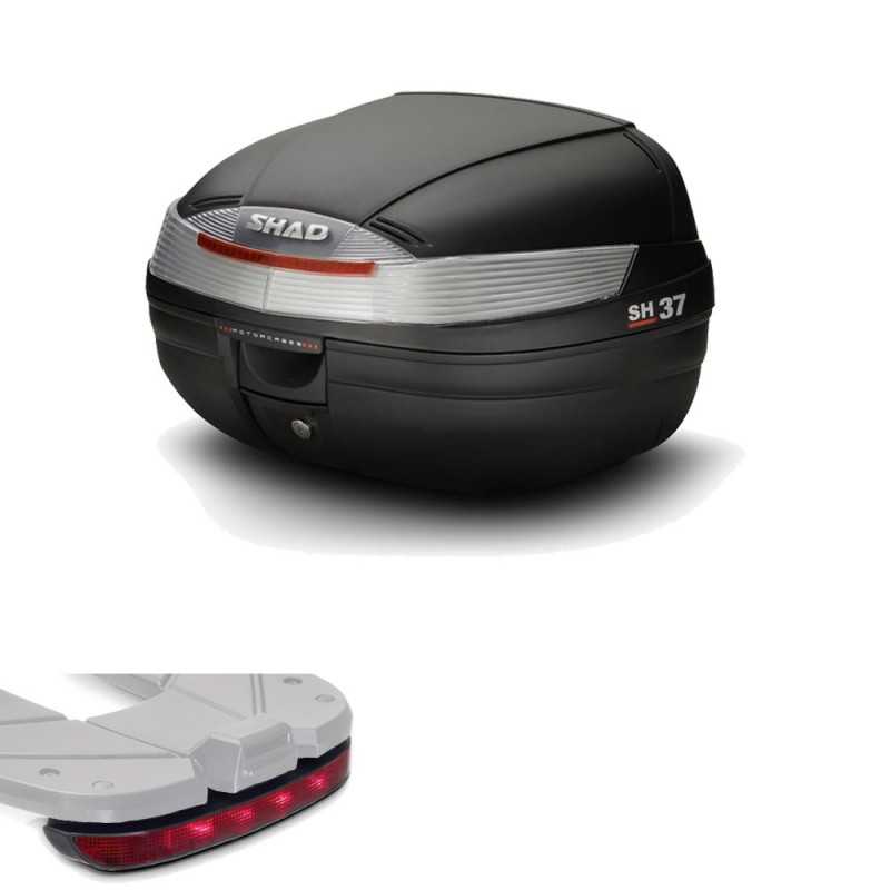 SHAD Baul maleta trasera moto con luz de freno regalo SH37 SH37LUZ1