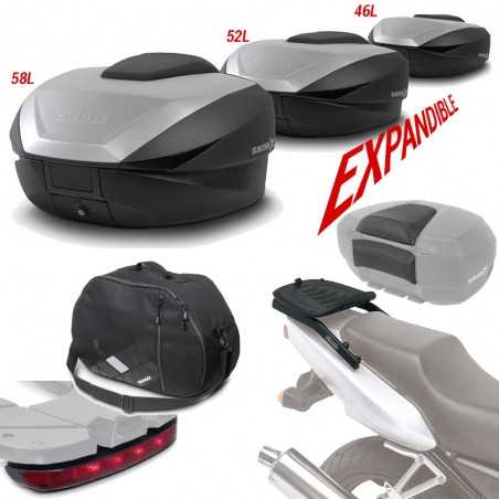 SHAD Kit fijacion y maleta baul trasero + respaldo bolsa interna luz de freno regalo SH59 SH59BORELUHE111