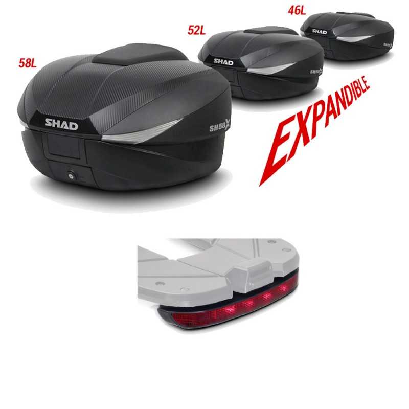SHAD Baul maleta trasera moto con luz de freno regalo SH58 SH58LUZ1