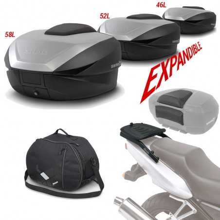 SHAD Kit fijacion y maleta baul trasero + respaldo bolsa interna regalo SH59 SH59BOREHE5