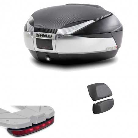 SHAD Maleta baul trasero moto + respaldo luz de freno regalo SH48 SH48LUZRES1