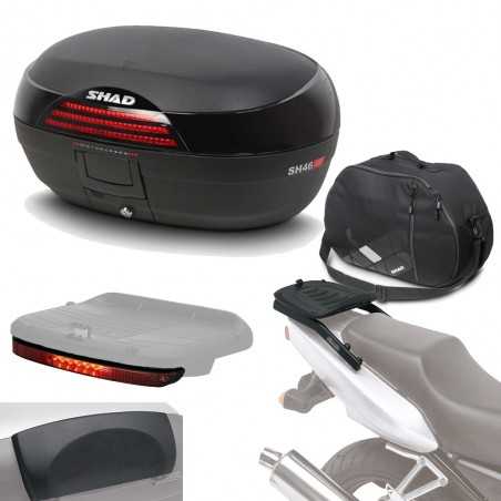 SHAD Kit fijacion y maleta baul trasero + respaldo bolsa interna luz de freno regalo SH46 SH46BORELUHE96