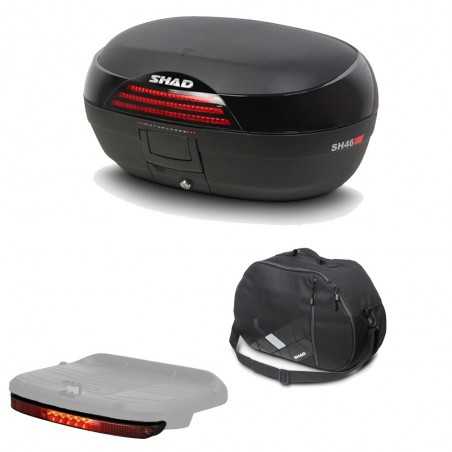 SHAD Maleta baul trasero moto + bolsa interna luz de freno regalo SH46 SH46BOLU1