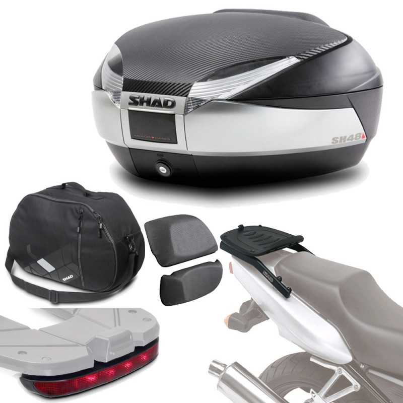 SHAD Kit fijacion y maleta baul trasero + respaldo bolsa interna luz de freno regalo SH48 SH48BORELUHE31