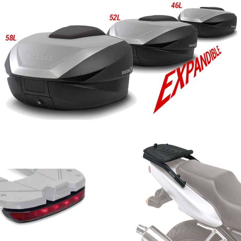 SHAD Kit fijacion y maleta baul trasero + luz de freno regalo SH59 SH59LUHE241