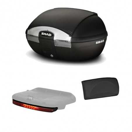 SHAD Maleta baul trasero moto + respaldo luz de freno regalo SH45 SH45LUZRES1