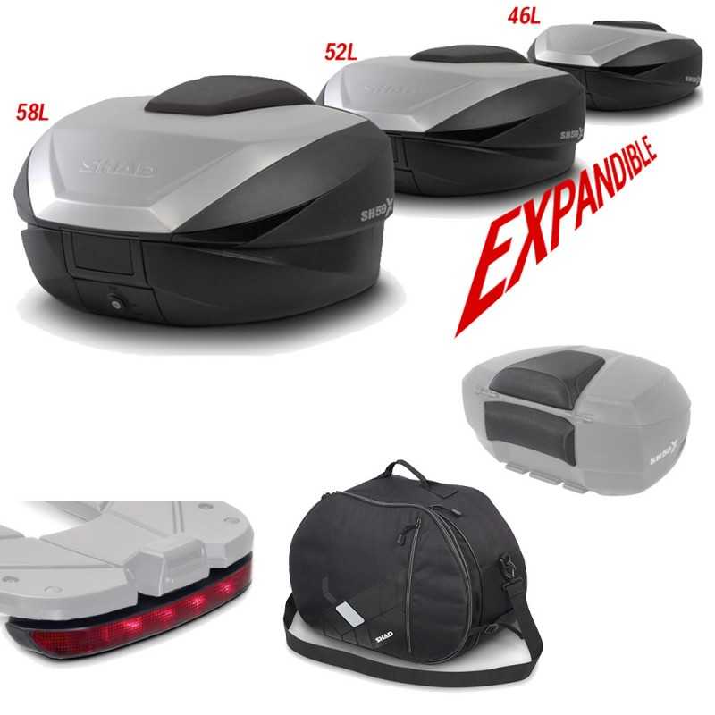 Suitcase rear trunk + backrest + brake light + internal inner bag  SH59