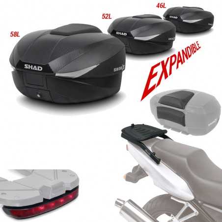 SHAD Kit fijacion + maleta baul trasero luz de freno respaldo regalo SH58 SH58LUREHE67