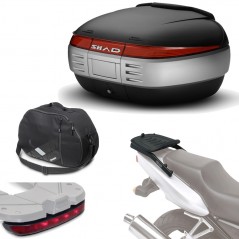 SHAD Kit fijacion y maleta baul trasero + bolsa interna luz de freno regalo SH50 SH50BOLUHE140