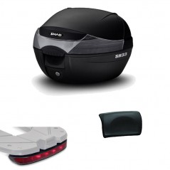 SHAD Maleta baul trasero moto + respaldo luz de freno regalo SH33 SH33LUZRES1