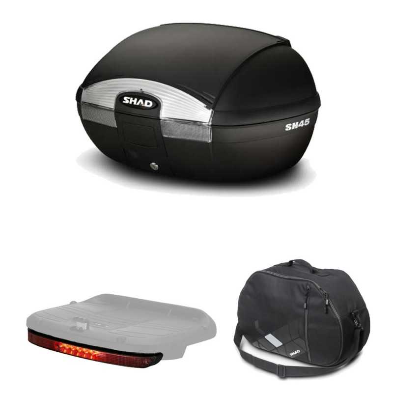 SHAD Maleta baul trasero moto + bolsa interna luz de freno regalo SH45 SH45BOLU1