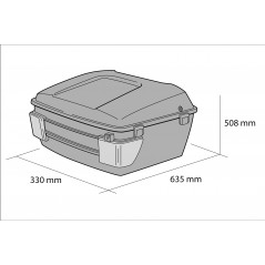 CUSTOM ACCES Baul trasero o maleta para scooter moto 55L BIG MT0007