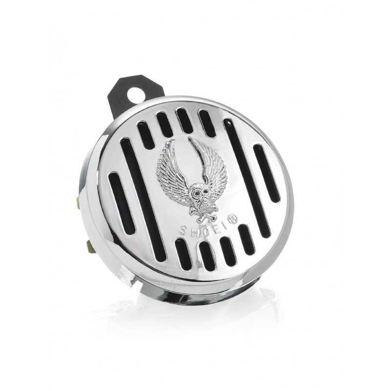 CUSTOM ACCES Bocina pito claxon CALAVERA ALADA 12V BC0002