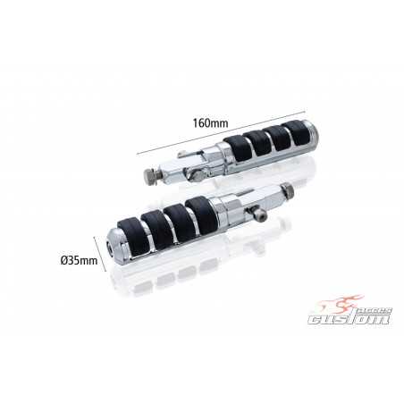 Set of universal footrests without clamp