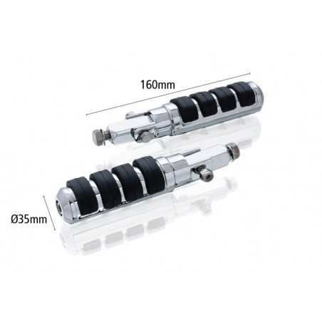 Set of universal footrests without clamp