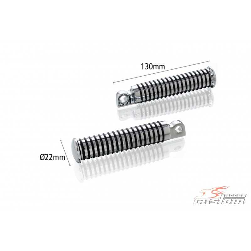 Extra-long footrest set without coupling  13cm