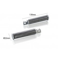 Extra-long footrest set without coupling  13cm