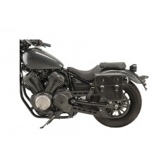 Saddlebag left side leather synthetic leather