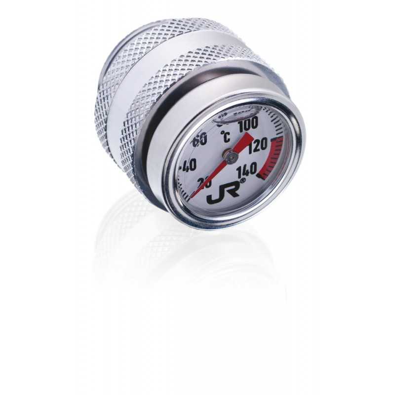 Motor oil plug with thermometer