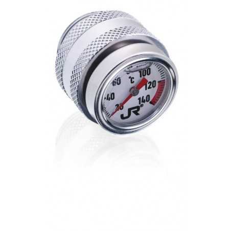 Motor oil plug with thermometer