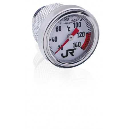 Motor oil plug with thermometer