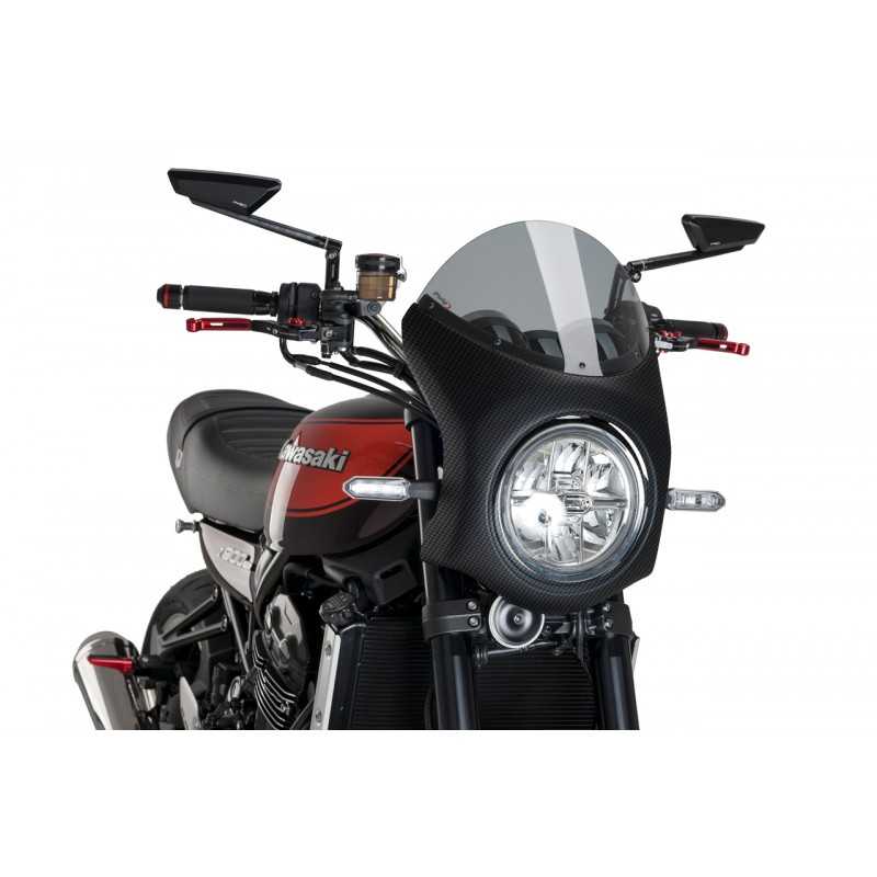 PUIG SEMI-ENCLOSED WINDSCREEN CUP SIMIL CARBONO 9596
