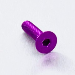 Countersunk aluminum screw  M5 x (0.8mm) x 20mm violeta LCS520P