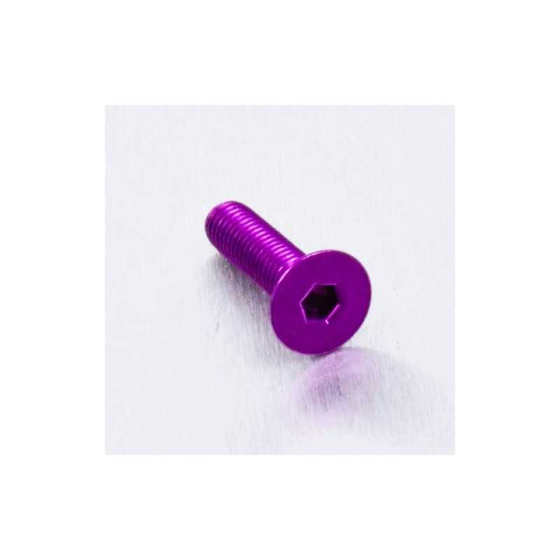 Countersunk aluminum screw  M5 x (0.8mm) x 20mm violeta LCS520P