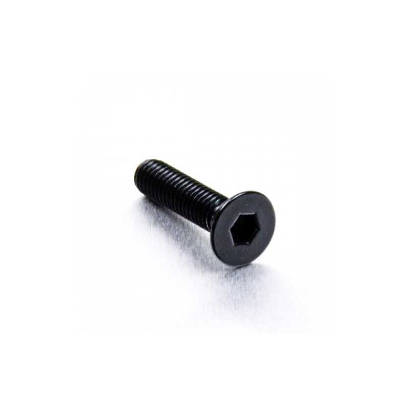 Countersunk aluminum screw  M6 x (1.00mm) x 25mm negro LCS625BK