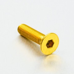 Countersunk aluminum screw  M6 x (1.00mm) x 25mm oro LCS625G