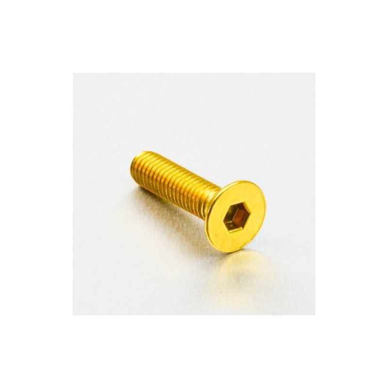 Countersunk aluminum screw  M6 x (1.00mm) x 25mm oro LCS625G