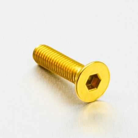 PRO-BOLT Tornillo de aluminio avellanado M6 x (1.00mm) 25mm oro LCS625G 49780