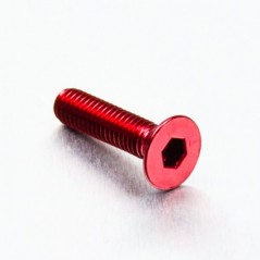 Countersunk aluminum screw  M6 x (1.00mm) x 25mm rojo LCS625R