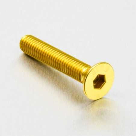 Countersunk aluminum screw  M6 x (1.00mm) x 35mm oro LCS635G