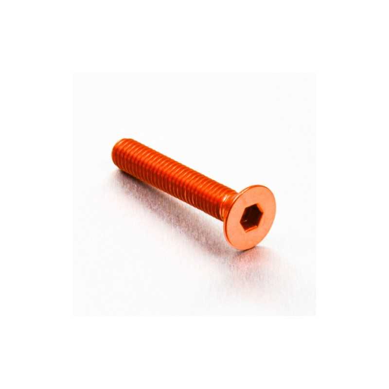Countersunk aluminum screw  M6 x (1.00mm) x 35mm naranja LCS635O